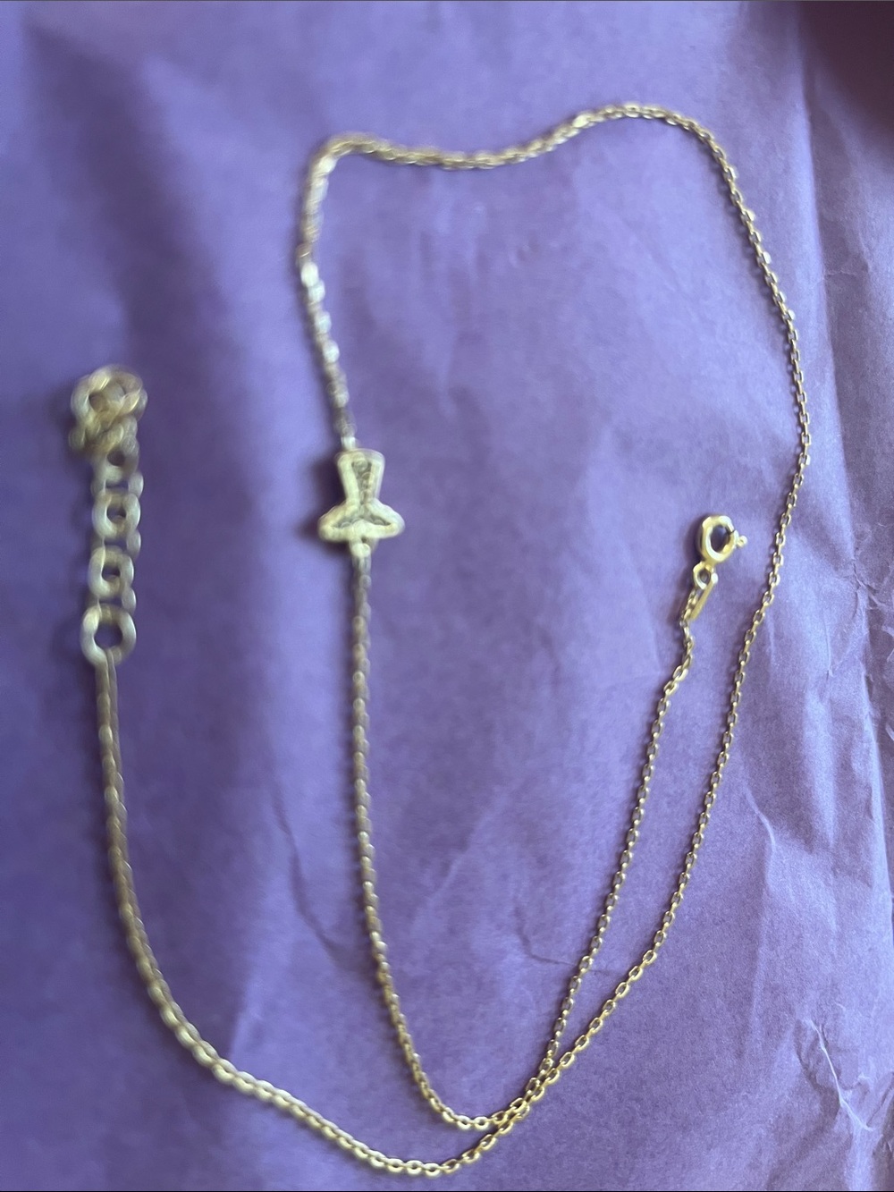Custom made Etsy dainty angel necklace , 925 covered with 18k gold plate